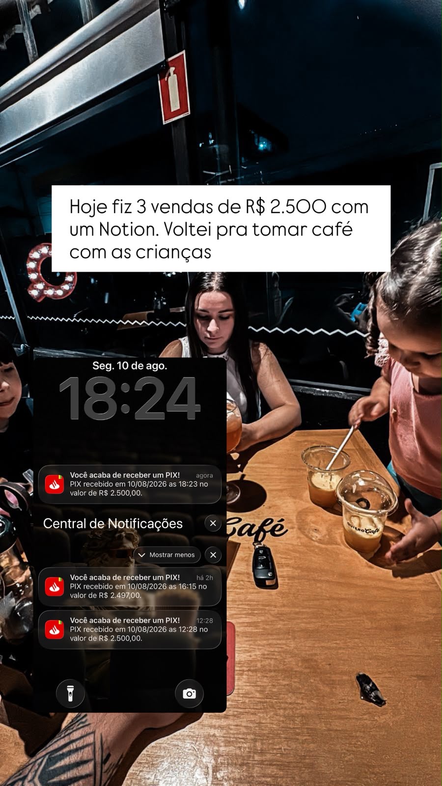 Bastidor real da rotina